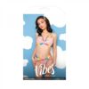 Vibes Make It Rain Caged Bralette & Panty With Booty Harness S/m Rainbow