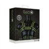 Ouch! Glow Chest Bulldog Harness  - Glow In The Dark - Green - S/m