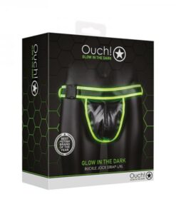 Ouch! Glow Buckle Jock Strap - Glow In The Dark - Green - L/xl