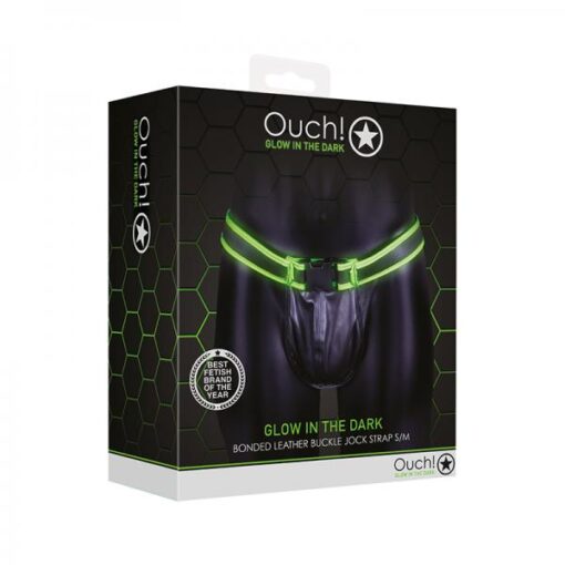 Ouch! Glow Buckle Jock Strap - Glow In The Dark - Green - S/m