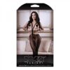Sheer Take Your Time Crotchless Suspender Stockings & Flower Pasties Set Black O/s