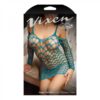 Vixen Forget The Rules Cold Shoulder Wide Net Dress Teal L/xl
