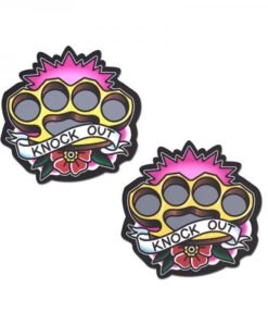 Pastease Brass Knuckles: Diamond Thom Knock Out Flash Nipple Pasties