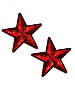 Pastease Nautical Star: Diamond Thom Red Disco Sailor Star Nipple Pasties
