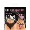 Vibes Sexy Bitch Panty & Thong 2pk S/m