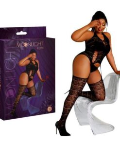 Moonlight Plus Model 02 Black Bodystocking
