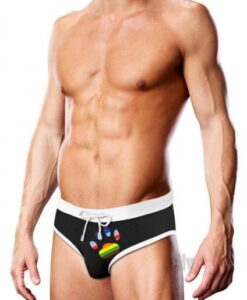 Prowler Swim Blk Oversize Paw Brief Lg
