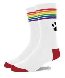 Prowler Pride Socks Wht/rnbw