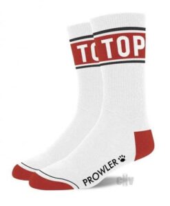 Prowler Top Socks Wht/red
