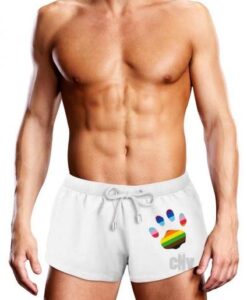 Prowler Swim Wht Oversize Paw Trunk Sm