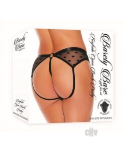Barely B Keyhole Open Back Panty Blk Os
