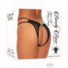 Barely B Open Lace Thong Panty Blk