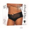 Barely B Split Lace Boy Shorts Ps Blk