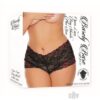 Open Lace Boy Shorts P/s Blk