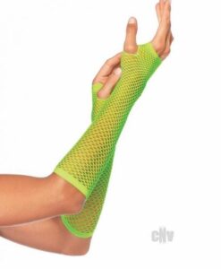 Triangle Net Fingerless Gloves Os Grn