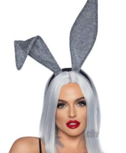 Glitter Bunny Ears O/s Silver