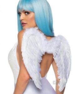 Marabou Trim Wings O/s White