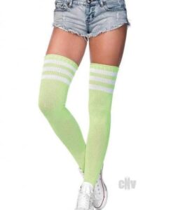 Athlete Thigh Hi 3 Stripe Os Green