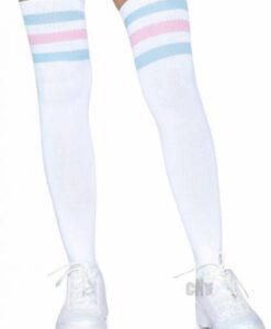 Athlete Thigh Hi 3 Stripe Top Os Pnk/blu