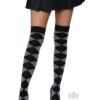 Argyle Knit Over The Knee Socks Os Grey