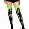 Splatter Thigh Highs Os Green