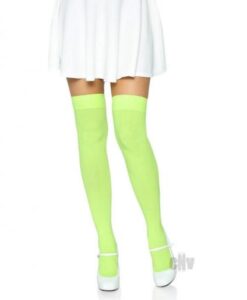 Nylon Over The Knee Os Neon Green