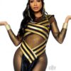 Nile Queen Dress 3pc Lg Blk/gld