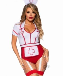 Nurse Feelgood 2pc Md Red/wht