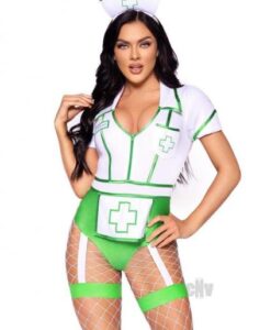 Nurse Feelgood 2pc Lg Grn/wht