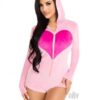 Sweetheart Bear Romper Xs Pnk