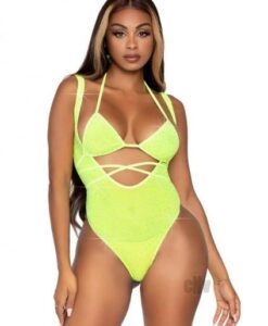 Rhinestone Mesh Wrap Around 2pc Os Ylw