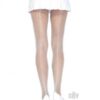 Fishnet Back Seam Pantyhose Os White