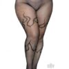 Flame Net Tights 1x/2x Black
