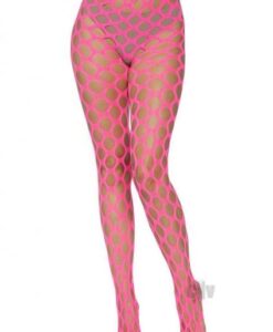 Jumbo Pothole Net Tights Os Neon Pink