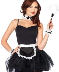 French Maid Kit 4pc Blk/wht