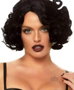 Curly Bob Wig O/s Black