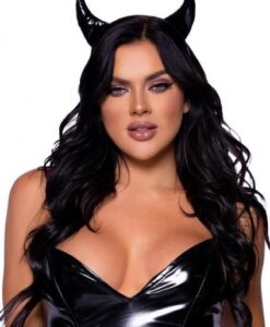 Vinyl Devil Horns O/s Black