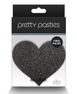 Pretty Pasties Glitter Hearts Blk/gld