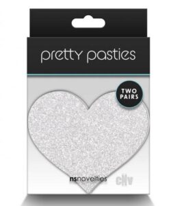 Pretty Pasties Glitter Hearts Red/slv