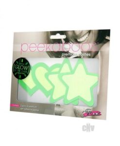 Peekaboo Gitd Hearts/stars Green