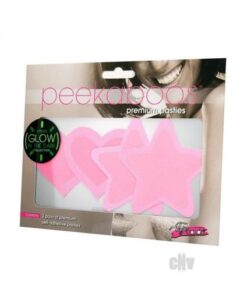 Peekaboo Gitd Hearts/stars Hot Pink
