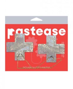 Pastease Chains Disco Cross - White O/s