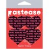 Pastease Petites Fuck Me Hearts - Black/pink O/s