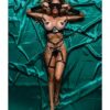 Role Play Bondage Baddie 7 Pc Set Black M/l