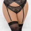 Lace Romance Garterbelt Black 1x/2x