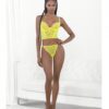 Neon Lace Corset Top W/ring Accent & Panty Neon Lime Md