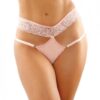Bottoms Up Ren Microfiber Bikini Panty W/lace Waist Light Pink S/m