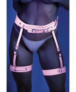 Glow Strapped In Glow In The Dark Leg Harness Light Pink O/s