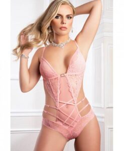 Wonder Teddy W/curve Framing Straps Baby Pink O/s