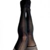 Kix'ies Meaghan Houndstooth Thigh High Black C